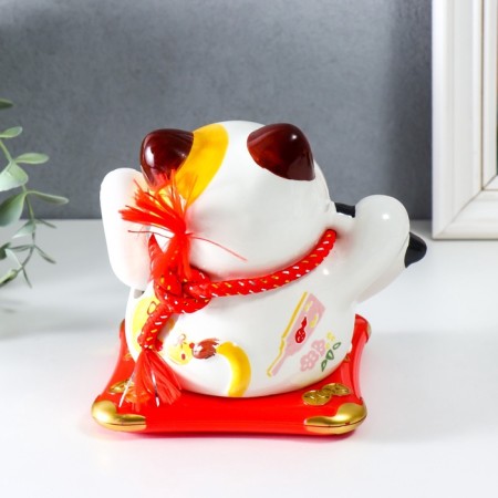 Pendulum Ceramics "Mani-Neko with Harmony" from solar batteries 11x13x15 cm-4
