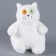 Soft toy "cat", 23 cm, white color