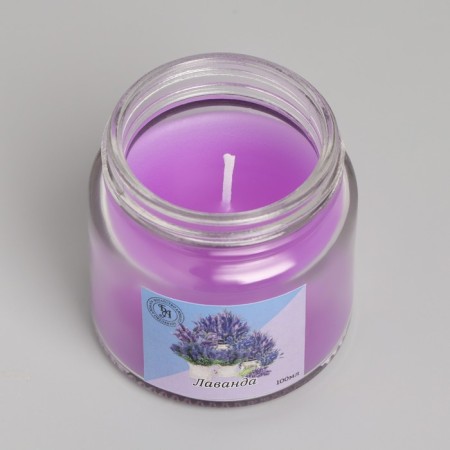 Aromatic candle in glass 6.3cm, 100ml, lavender-3