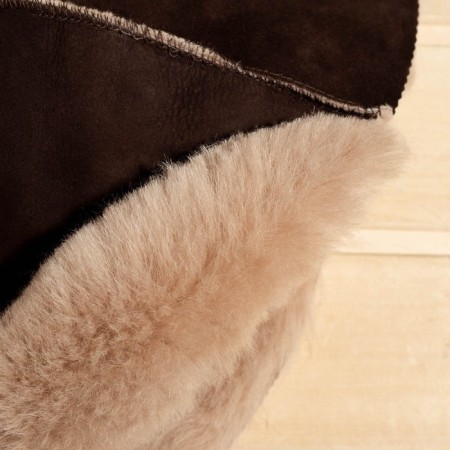 A cap of a sheepskin "Classic" Skornya seam, brown-3