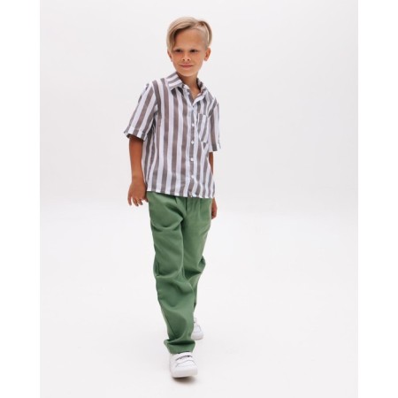 Minaku boy: Cotton Collection, brown/white color, height 98 cm-2