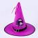 Carnival hat "Nightmare Fun" purple, with a garland