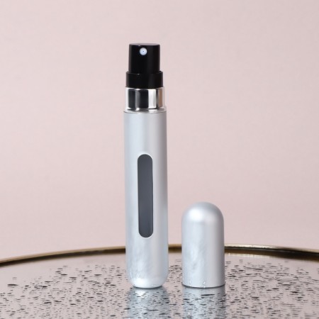 Perfume atomizer, with a spray, 10 ml, silver color-2