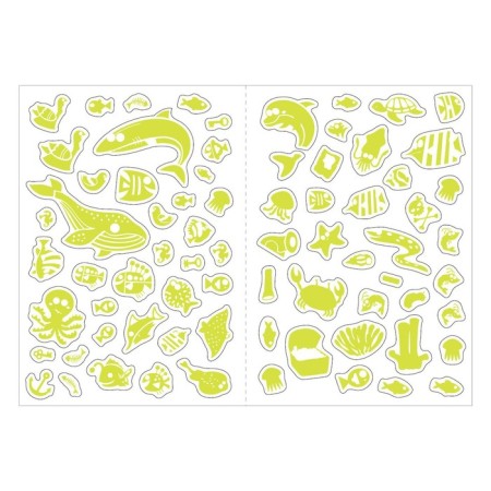 Book with luminous stickers "Sea depths", 70 stickers, 4 p.-2