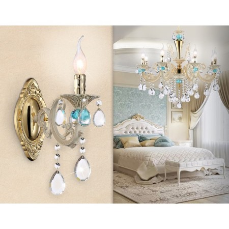Wall lamp with crystal Ambrella Light, Classic, TR4932, 1HE14, Color Gold, White-2