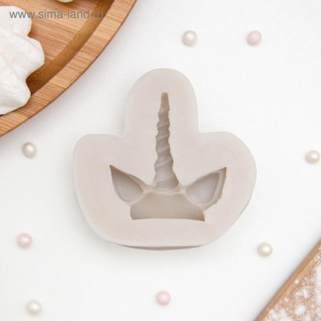 Mold "Unicorn", silicone, 6.5 × 6.5 cm, color mix-7