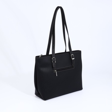 L-Craft tout bag with lightning, external pocket, black color-1