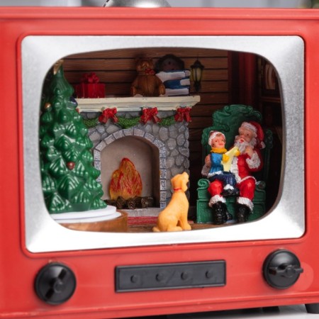 LED figure "Christmas evening" 15.5 × 14 × 10.5 cm, polystone, AAX3 batteries (not in the kit), USB, glow of multi-2
