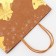 Golden embossing craft package, round handle, "bell" 33 x 25 x 12 cm, 120 g