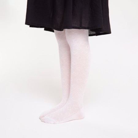Pantyhose children, white color, height 110-116-3