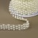 Pearls on threads, flat, 14 mm, 9 ± 1 m, white color
