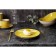 Board ceramic dessert shade "Sea World", d = 19 cm, yellow color