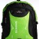 A thyroid backpack with an increase in 55l, 5 external pockets, green color