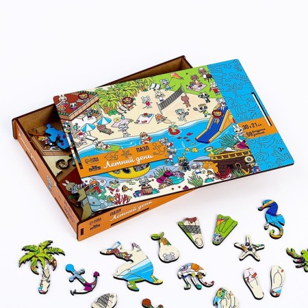 Figure puzzle "Summer day" + puzzles-3