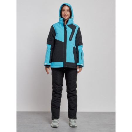 Ski costume female winter, size 42, blue color-4
