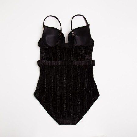 Women's swimsuit minku velvet, black color, size 42-8