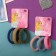 Hair elastic band "Mahrushka Sport" (set of 3 pcs) pastel spring, 4 cm, mix