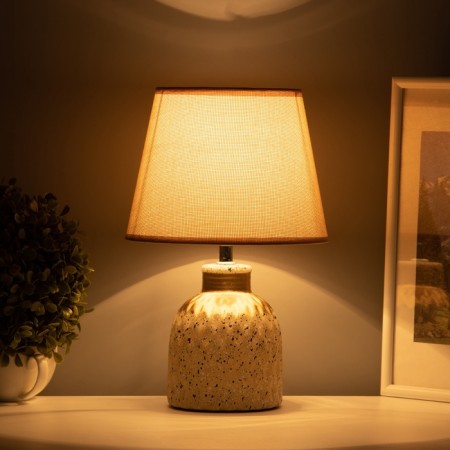 Table lamp "Ovation" 1he14 40w beige 22x22x31cm-3