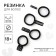 Hair elastic band with acrylic additional “MIX” element, 4 cm
