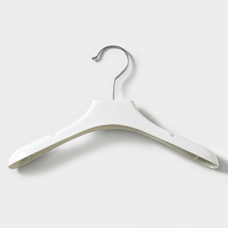 Shoulders - hanger for clothes, wide shoulders, 31 × 4 × 17 cm, white color