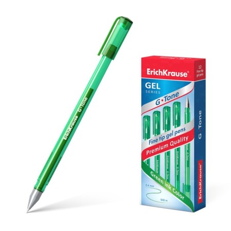 G-tone gel pen, node 0.5 mm, green ink, letter line length 500 meters