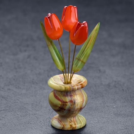 Flower flower "tulip" 3 flowers, small onyx-2