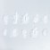 A set of feathers for decor 10 pcs., Size 1 pcs: 10 × 2 cm, white color
