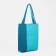 Textile bag with zipper, turquoise color