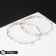 Bus-rings “Beads”, ball 6, white color in gold, d = 7 cm