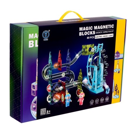 Magnetic designer "Light marble", 80 parts-3