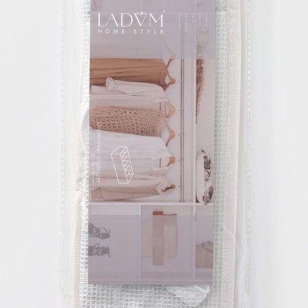 Organizer for storing linen LadOM, 6 cells, 28 × 16 × 10 cm, white color-10