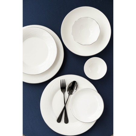 Porcelain salad Magistro la Perle, 250 ml, D = 10.2 cm, white color-6