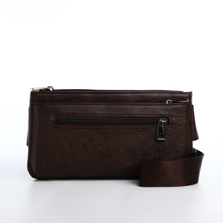 Board belt on a zipper, 3 outer pockets, brown color-2