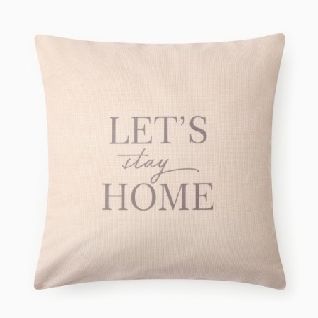 Case on the pillow Ethel "Stay Home", 40*40 cm, 100 p/e, velor
