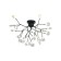 Lamp "Vetta", size 70x70x55 cm, 27x2W, G4, LED 4000K