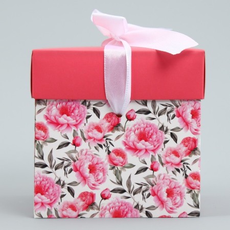 Gift folding box, packaging, “from March 8”, 10 x 10 x 10 cm-4
