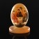 Icon oval on delivery with the background "Holy Trinity", Selenite