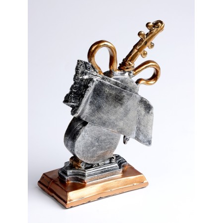 Table interior clock, “violin”, on batteries, 14 × 8.2 × 24.5 cm, d-5 cm-2