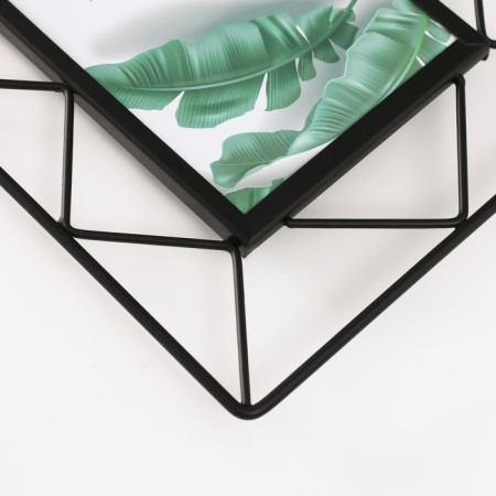 Photo frame Metal in 1 photo 10x15 cm "Loft. Triangles" black 18x1x22 cm-3