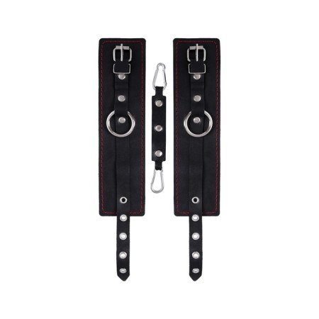 The shackles are single -layer with a contrasting line Pecado BDSM, genuine leather, black-3