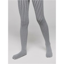 Children's tights in the “Goose foot” Conte Elegant Olivia, height 140-146 cm, color Grey-Bianco