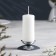 Gadal N "Gadal N" metal per candle, 7.3x3 cm, chrome