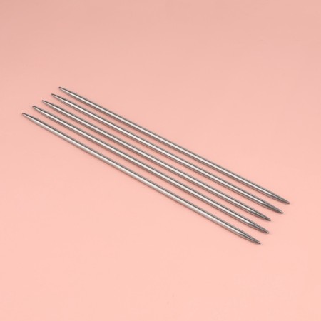 Knitting knitting needles, stitching, d = 5 mm, 25 cm, 5 pcs