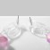 Earrings plastic "Dog" from a balloon, pink color