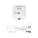 Ritmix RH-804BTH TWS headphones, wireless, inserts, microphone, BT 5.0, 40/300 mAh, white