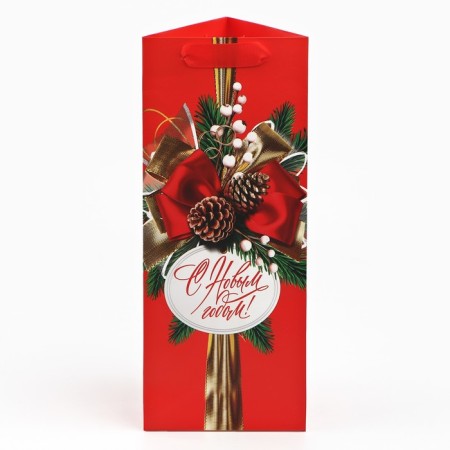 Packages for the bottle "Happy New Year", Bant 13 x 32 x 11.3 cm, New Year-1