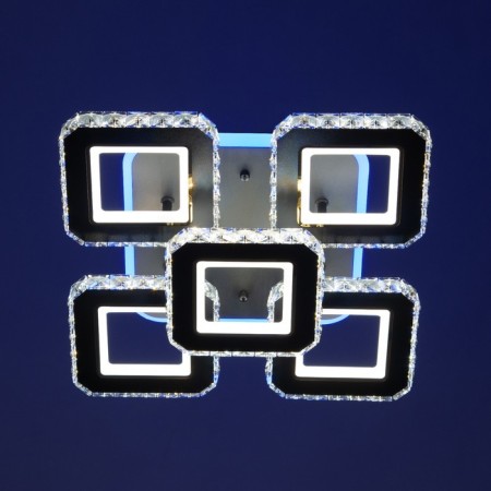 Luer with PDU "Mia" 5XLED 150W 3000-6000K RGB black 38x38x14cm-9