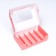 The box is folding, under 5 eclars pink, 25 x 15 x 6.6 cm