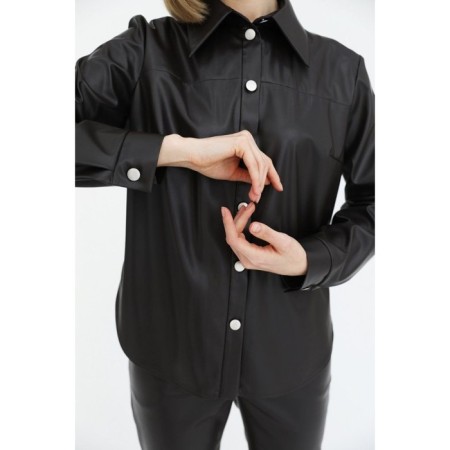 Eco -leather shirt, size 44-6