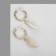 Earrings "sea" with shells, beige color in gold